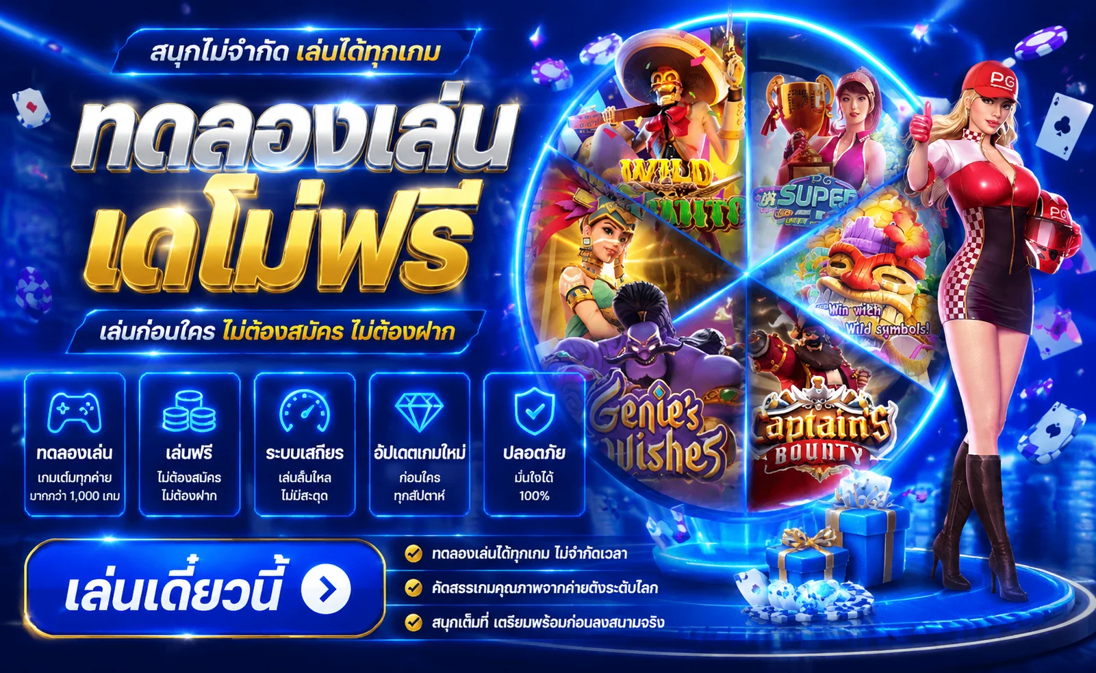 ทดลองเล่นสล็อต 3DBET ฟรีทุกค่าย เครดิตจำลอง PG Pragmatic Jili